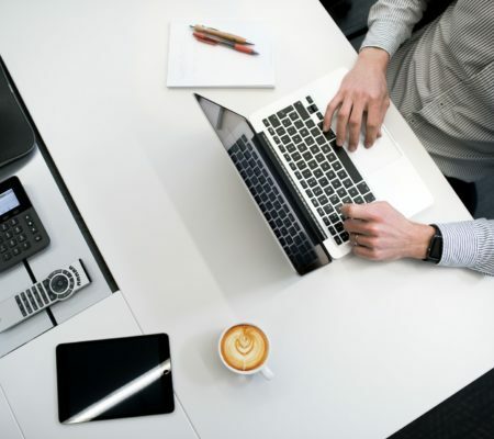 a person working on a laptop