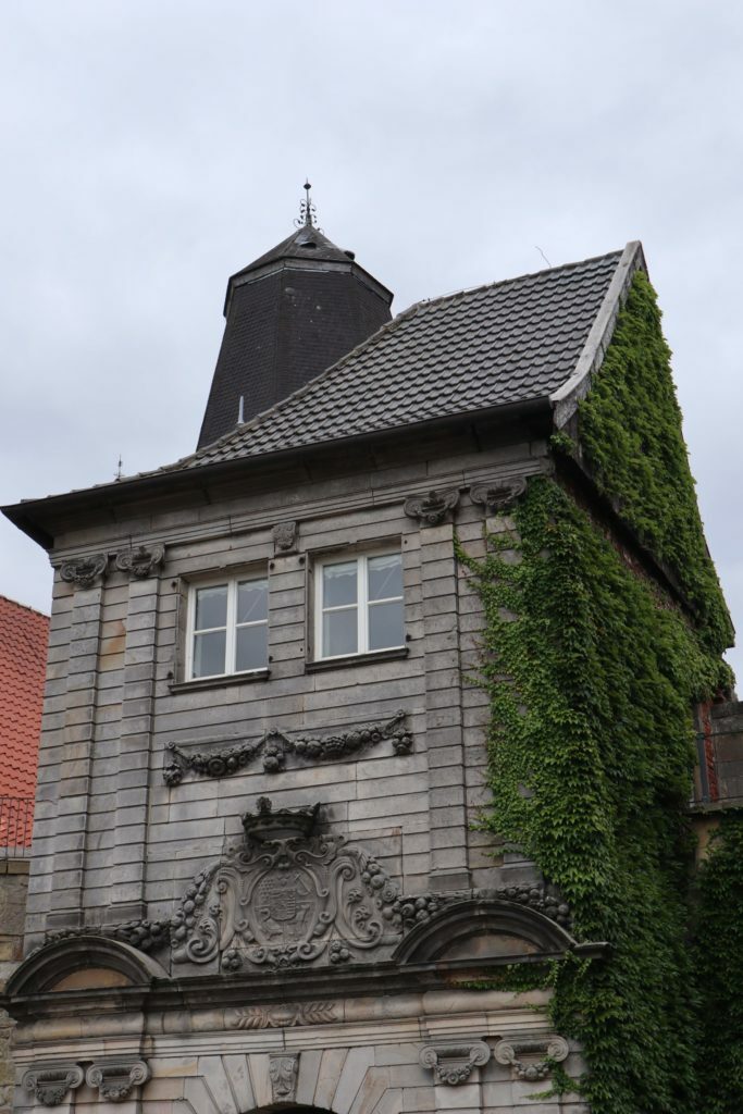 a building with a tree in front