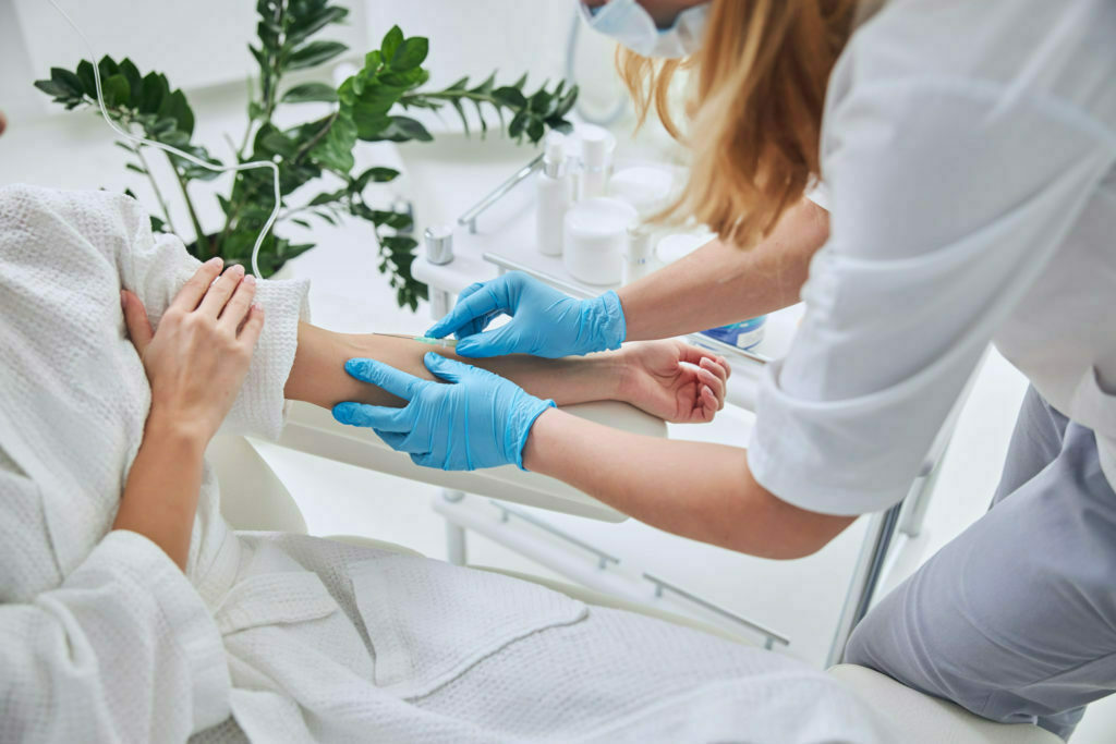 a woman receiving a massage