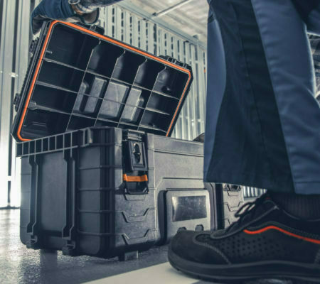 a person stands next to a luggage