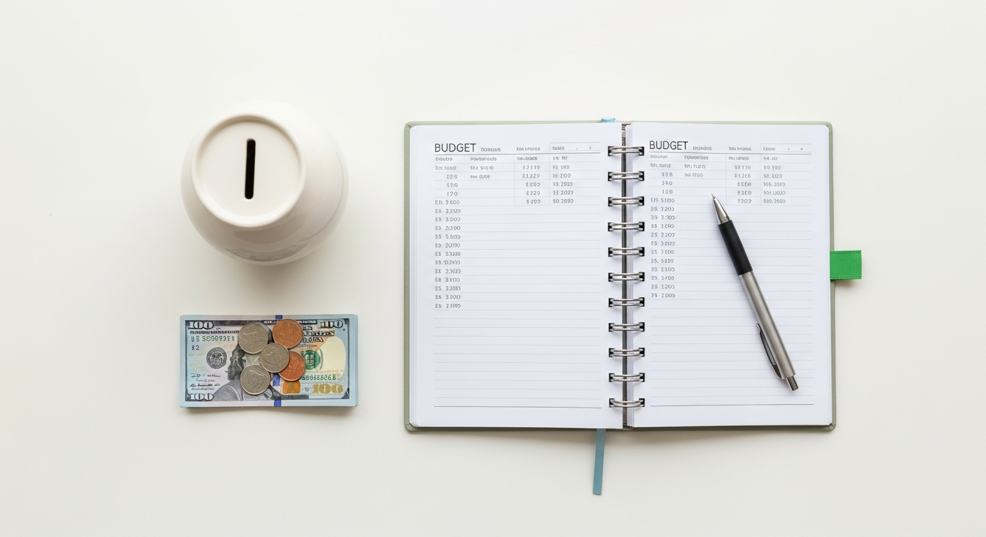 Woman building a financial fortress with emergency funds and debt management strategies, including a high-yield savings account